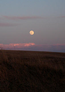 Moonrise near Davenport, Eastern Washington.