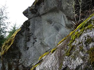 Jimbo knows the story behind the carving in this rock - circa 1917