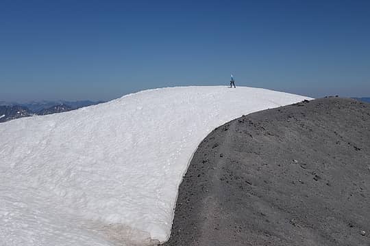 Aaron explores the summit area