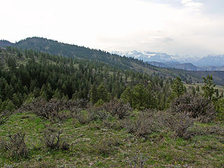 Looking back towards Leavenworth across the North ridge plateau and foothills