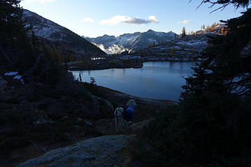 Upper Snowy Lake in the morning
