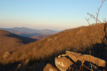 At Sunset in November from the AT  in Shenandoah National Park