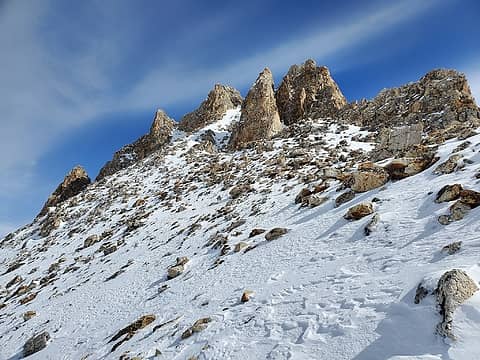The summit of Thompson. SW Gully left-center in this photo.