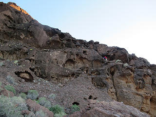 Dave on the crux