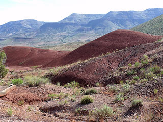 The Painted Hills and Stratton Mountain in the distance.