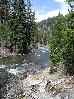 North Fork John Day River Trail follows the river for 23 miles through a wilderness area.