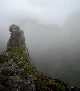 Rock Outcroppings In The Fog