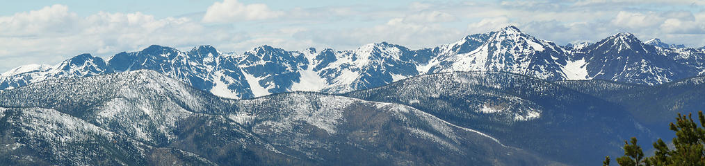 Burgett, Isabella Ridge, Big Craggy, Eightmile Peaks from the East