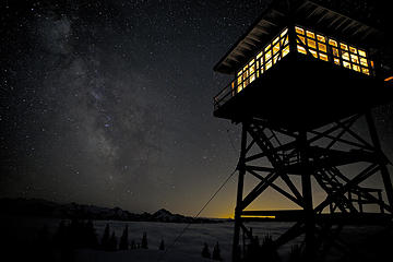 Fire lookout and Galactic blaze