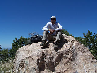 MM on summit rock.