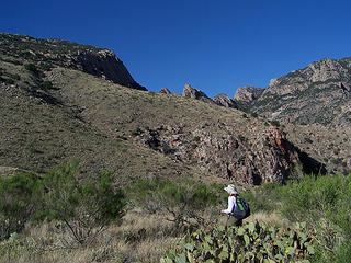 Looking back at Table Mtn.