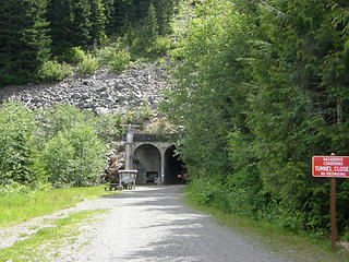 Iron Horse trail tunnel (closed).