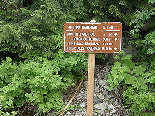 Sign at Iron Horse trail at tunnel.