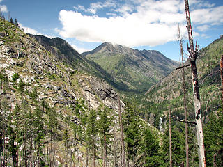 Edward Peak and Icicle Creek from Snow Lake Trail