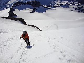 JB above the Whitman glacier