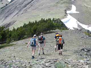 Ridge walk toward summit