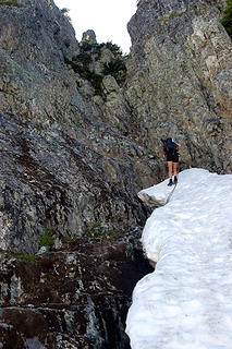 K rappelling the gully