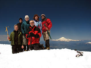Ray, Todd, Shirley, Martin, Julie, and I on the Summit of Mount Adams