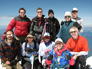 At Piker Peak (False Summit) (Back) Me, Dick, Todd, Shirley, Ray 
(Front) Mark, Janet, Julie, Darlene, Martin 
(MIA) Bill