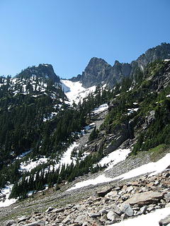 Pineapple Pass from trail above Source Lake