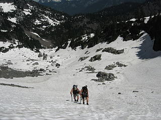 Trail Pair approaching the pass.