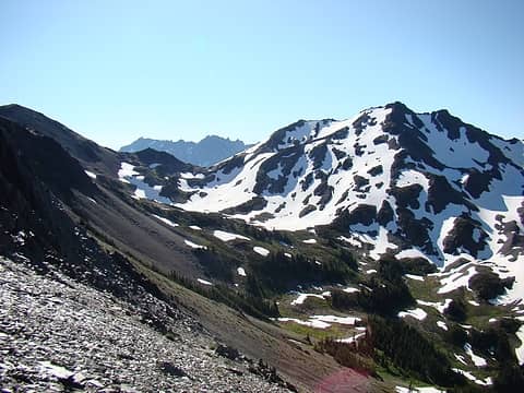 Hal Foss Peak and upper Deception Basin.