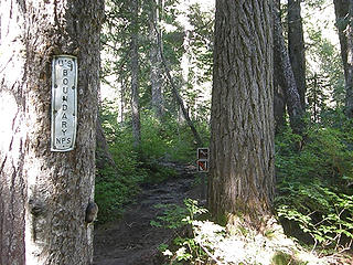 National Park boundary on trail to Lake Eleanor.