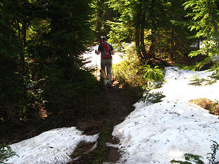 First snow on trail