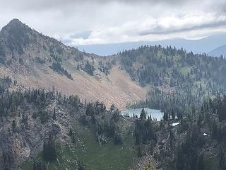 Looking back to Cradle Lake from our high point