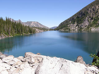 Colchuck Lake from approach trail to Aasgard pass.