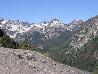 Better views from trail to Colchuck Lake.