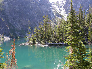 Colchuck Lake from above continuing on trail.