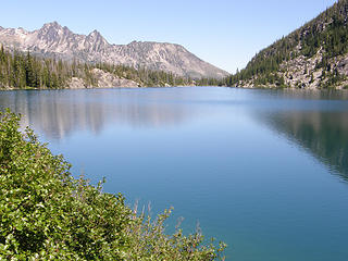 Colchuck Lake from approach trail to Aasgard pass.