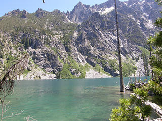 Colchuck Lake from trail on way back.