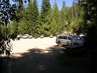 Lake Stuart parking lot at conclusion of hike around 03:20PM.