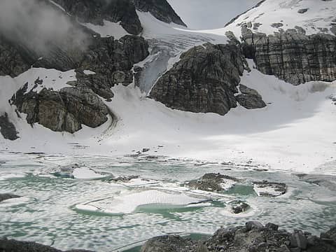 Borealis glacier and lake