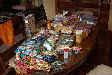 Food prior to organizing.
