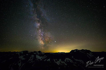 The Milky Way captured from a high camp in the North Cascades, North Cascades National Park, Cascade Range, Washington, USA.