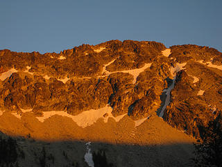 Alpenglow on Cheops