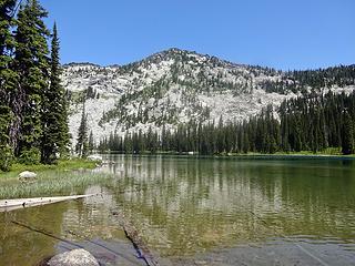 Upper Wind Lake, 7100' and Grave Peak. We will be hiking to the summit.