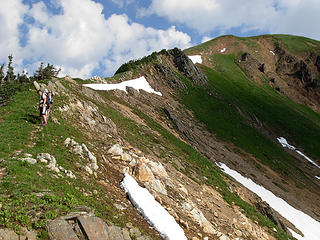 Ascending south ridge of White Mountain