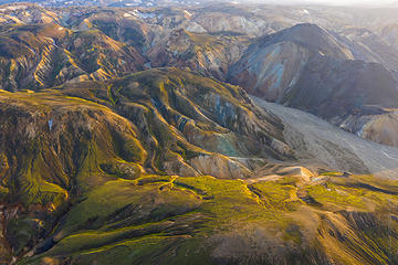 Images from my first day of flying around Landmannalaugar  Iceland with my Mavic Pro 2