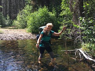 Fording the Chewuch on the trail to Four Point Lake 8/15/19