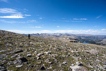 endless summit plateau taking us down to Golden Lakes