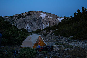 tent shot at little Golden Lake