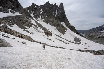 snow climb up to Bonney Pass