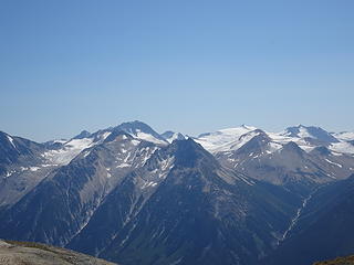 Athelney Pass peaks. J and I climbed Ochre with my Uncle in 2010.