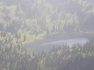 Views of Crystal Lake from Crystal Peak summit.