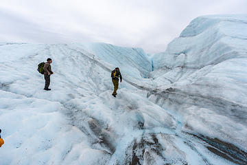 walking the glacier