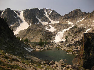 Coney outlet with Cannon Summit Couloir